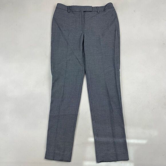 Talbots Blue Bi-Stretch High-Waist Straight Pant Tweed Sz 6 Poly Viscose Spandex - Picture 2 of 7